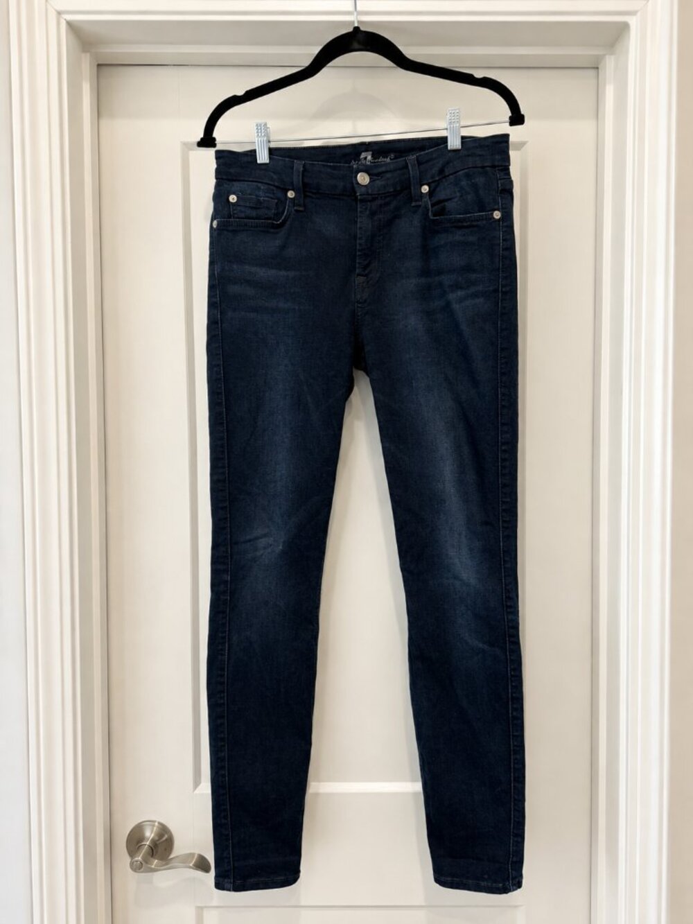 7 For All Mankind The Skinny Dark Wash Jeans Size 28